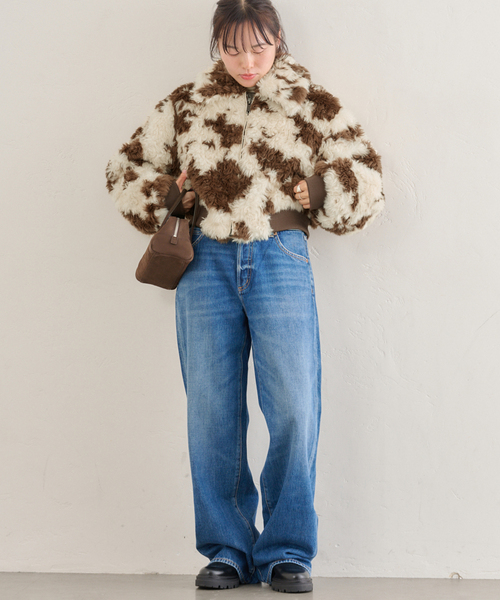 U by SPICK&SPAN（ユーバイスピックアンドスパン）の「MOLLIOLLI/モリオリ GEGE AVIATOR CROPPED JUMPER（その他アウター・レディース・アイボリー・SMALL）」の12枚目の写真