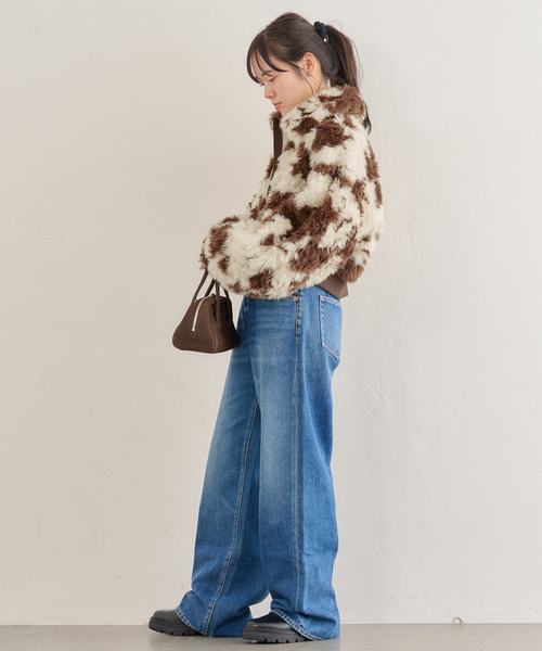 U by SPICK&SPAN（ユーバイスピックアンドスパン）の「MOLLIOLLI/モリオリ GEGE AVIATOR CROPPED JUMPER（その他アウター・レディース・アイボリー・SMALL）」の10枚目の写真