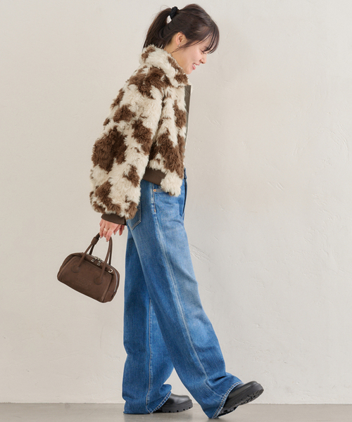 U by SPICK&SPAN（ユーバイスピックアンドスパン）の「MOLLIOLLI/モリオリ GEGE AVIATOR CROPPED JUMPER（その他アウター・レディース・アイボリー・SMALL）」の14枚目の写真