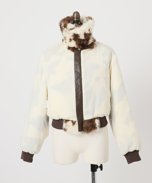 U by SPICK&SPAN（ユーバイスピックアンドスパン）の「MOLLIOLLI/モリオリ GEGE AVIATOR CROPPED JUMPER（その他アウター・レディース・アイボリー・SMALL）」の21枚目の写真