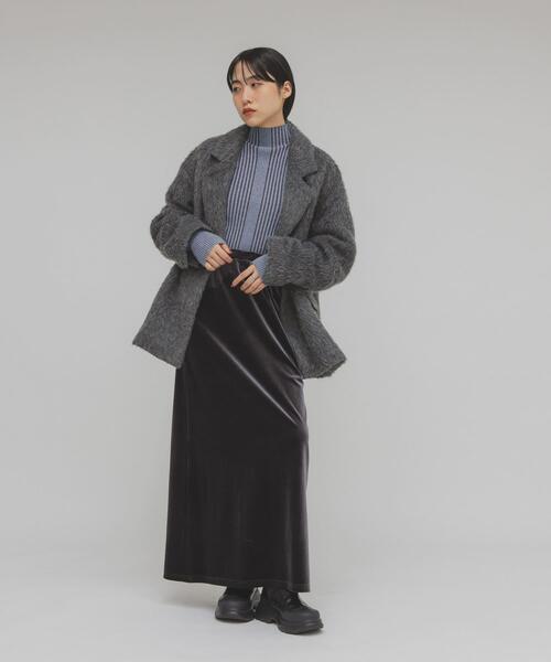 KBF(ケイビーエフ)の「ベロアナロースカート(スカート・レディース・ブラック/チャコールグレー/ブラウン・ONE)」の20枚目の写真