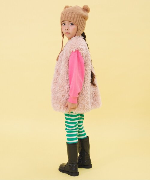 BREEZE(ブリーズ)の「【WEB限定/ジュニア対応】プードルファーベスト(ベスト・キッズ・ピンク/アイボリー・100/120/140)」の8枚目の写真