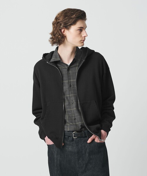 BEAUTY&YOUTH UNITED ARROWS（ビューティーアンドユースユナイテッドアローズ）の「クラッシュ スウェット ジップ フーディ（パーカー・メンズ・レッド/ブラック・S/L/M/XL）」の3枚目の写真