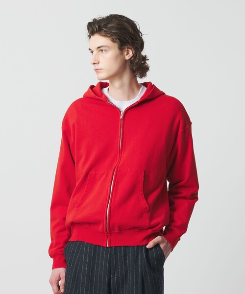 BEAUTY&YOUTH UNITED ARROWS（ビューティーアンドユースユナイテッドアローズ）の「クラッシュ スウェット ジップ フーディ（パーカー・メンズ・レッド/ブラック・S/L/M/XL）」の6枚目の写真