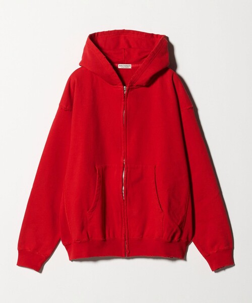 BEAUTY&YOUTH UNITED ARROWS（ビューティーアンドユースユナイテッドアローズ）の「クラッシュ スウェット ジップ フーディ（パーカー・メンズ・レッド/ブラック・S/L/M/XL）」の12枚目の写真