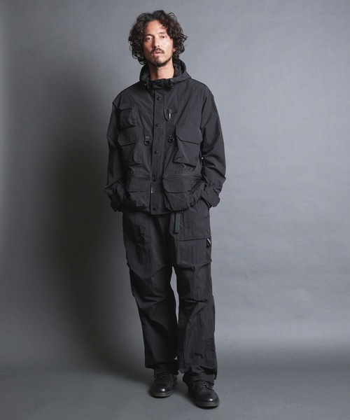 COMMON WARE(コモンウェアー)の「EM:NoiR ノアール Connect Hooded Jacket/ ナイロン コネクト フーデッドジャケット(マウンテンパーカー・メンズ・ブラック・LARGE/MEDIUM)」の16枚目の写真