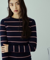 VICKY | MIXカラーボーダーニットプルオーバー(ニット/セーター)