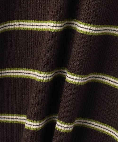 VICKY（ビッキー）の「MIXカラーボーダーニットプルオーバー（ニット/セーター・レディース・グレー系その他/ブラウン系その他/ダークネイビー・M）」の9枚目の写真