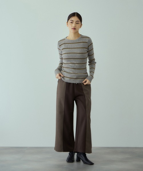 VICKY（ビッキー）の「MIXカラーボーダーニットプルオーバー（ニット/セーター・レディース・グレー系その他/ブラウン系その他/ダークネイビー・M）」の20枚目の写真