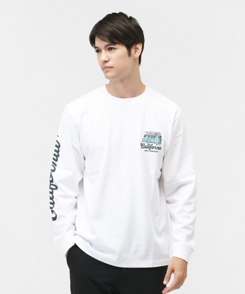 Ocean Pacific（オーシャンパシフィック）の「オーシャンパシフィック Ocean Pacific ナガソデTシャツ_メンズ_オーシャンパシフィック（Tシャツ/カットソー・メンズ・ベージュ/ブラック/ホワイト・M/L/LL）」の2枚目の写真