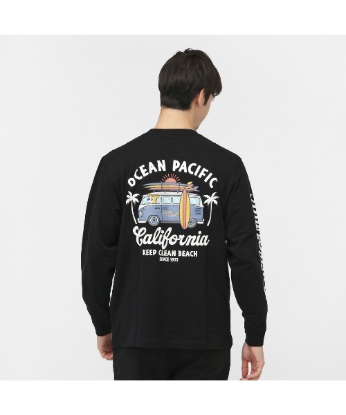 Ocean Pacific（オーシャンパシフィック）の「オーシャンパシフィック Ocean Pacific ナガソデTシャツ_メンズ_オーシャンパシフィック（Tシャツ/カットソー・メンズ・ベージュ/ブラック/ホワイト・M/L/LL）」の6枚目の写真