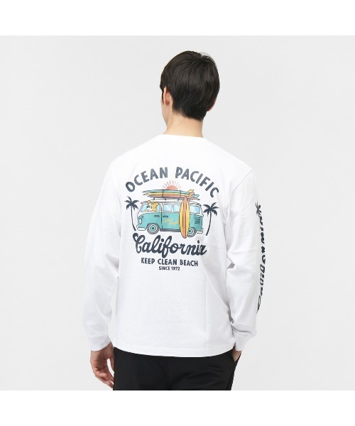 Ocean Pacific（オーシャンパシフィック）の「オーシャンパシフィック Ocean Pacific ナガソデTシャツ_メンズ_オーシャンパシフィック（Tシャツ/カットソー・メンズ・ベージュ/ブラック/ホワイト・M/L/LL）」の5枚目の写真