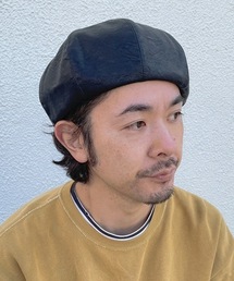 polcadot(ポルカドット)のフェイクレザーベレー帽(ハンチング/ベレー帽)
