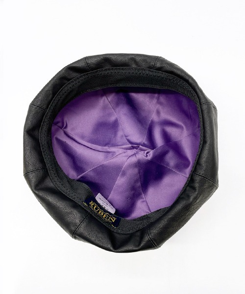 polcadot（ポルカドット）の「フェイクレザーベレー帽（ハンチング/ベレー帽・メンズ・ブラック・FREE）」の7枚目の写真