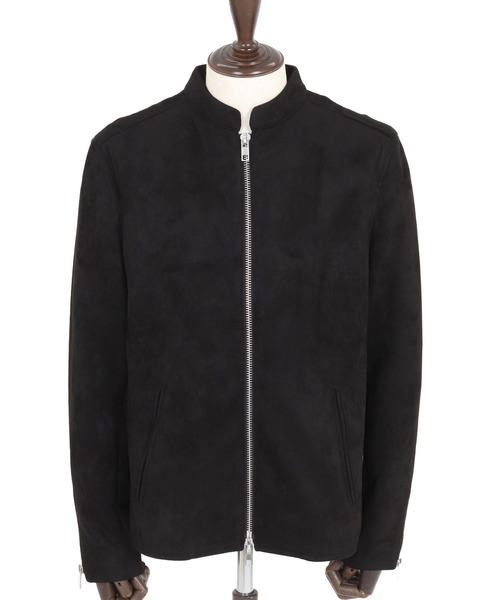 CAMBIO（カンビオ）の「mj11207-フェイクスウェードスタンドライダースブルゾン（ライダースジャケット・メンズ・グレイッシュベージュ/ブラック・M/L/XL）」の15枚目の写真