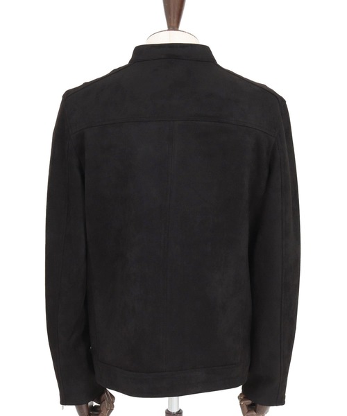 CAMBIO（カンビオ）の「mj11207-フェイクスウェードスタンドライダースブルゾン（ライダースジャケット・メンズ・グレイッシュベージュ/ブラック・M/L/XL）」の13枚目の写真