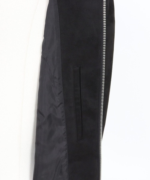 CAMBIO（カンビオ）の「mj11207-フェイクスウェードスタンドライダースブルゾン（ライダースジャケット・メンズ・グレイッシュベージュ/ブラック・M/L/XL）」の17枚目の写真