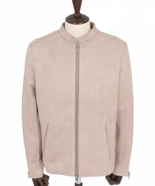 CAMBIO（カンビオ）の「mj11207-フェイクスウェードスタンドライダースブルゾン（ライダースジャケット・メンズ・グレイッシュベージュ/ブラック・M/L/XL）」の18枚目の写真