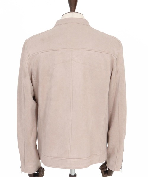 CAMBIO（カンビオ）の「mj11207-フェイクスウェードスタンドライダースブルゾン（ライダースジャケット・メンズ・グレイッシュベージュ/ブラック・M/L/XL）」の21枚目の写真