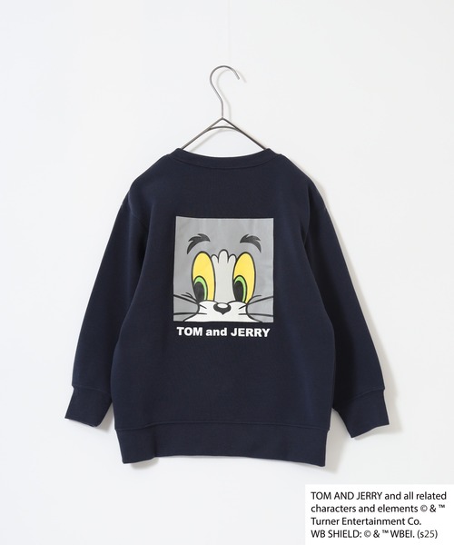 Tom&Jerry(トムアンドジェリー)の「TOM&JERRY 裏起毛 プリント 長袖トレーナー トム&ジェリー KIDS(スウェット・キッズ・グレイッシュベージュ/ブラック/オートミール/チャコール/ネイビー/杢グレー/ダークグリーン/ヘザーチャコール・110/120/130/140/150/160)」の12枚目の写真