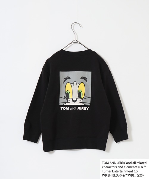 Tom&Jerry(トムアンドジェリー)の「TOM&JERRY 裏起毛 プリント 長袖トレーナー トム&ジェリー KIDS(スウェット・キッズ・グレイッシュベージュ/ブラック/オートミール/チャコール/ネイビー/杢グレー/ダークグリーン/ヘザーチャコール・110/120/130/140/150/160)」の10枚目の写真