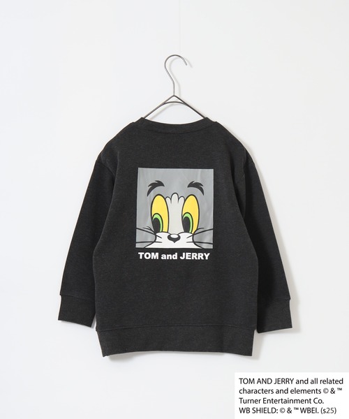 Tom&Jerry(トムアンドジェリー)の「TOM&JERRY 裏起毛 プリント 長袖トレーナー トム&ジェリー KIDS(スウェット・キッズ・グレイッシュベージュ/ブラック/オートミール/チャコール/ネイビー/杢グレー/ダークグリーン/ヘザーチャコール・110/120/130/140/150/160)」の16枚目の写真