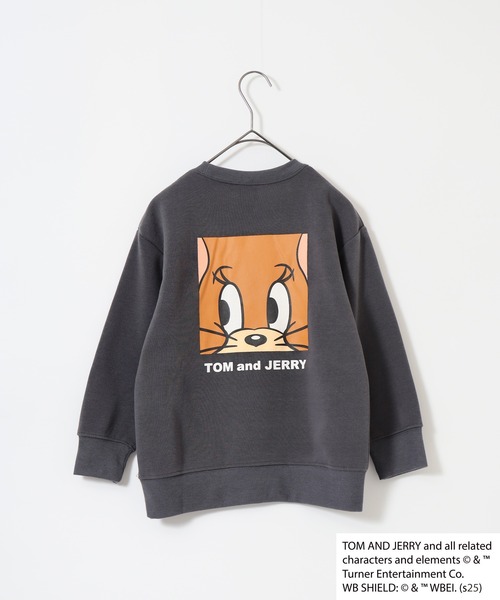 Tom&Jerry(トムアンドジェリー)の「TOM&JERRY 裏起毛 プリント 長袖トレーナー トム&ジェリー KIDS(スウェット・キッズ・グレイッシュベージュ/ブラック/オートミール/チャコール/ネイビー/杢グレー/ダークグリーン/ヘザーチャコール・110/120/130/140/150/160)」の19枚目の写真