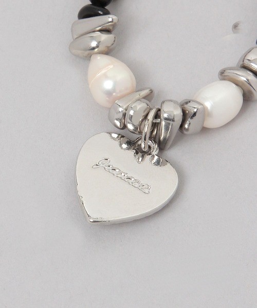 JEANASIS（ジーナシス）の「ストーンハートモチーフネックレス/599460（ネックレス・レディース・ブラック/ブルー系その他/レッド系その他・FREE）」の6枚目の写真