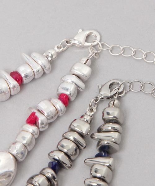 JEANASIS（ジーナシス）の「ストーンハートモチーフネックレス/599460（ネックレス・レディース・ブラック/ブルー系その他/レッド系その他・FREE）」の7枚目の写真