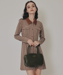 REDYAZEL | チェックバイカラーカットミニワンピース(ワンピース)
