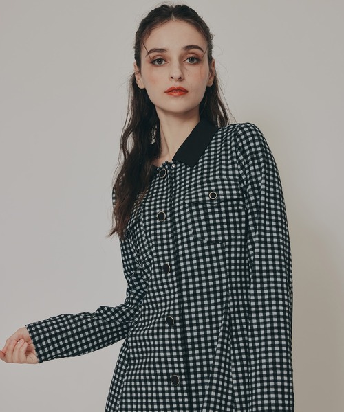 REDYAZEL（レディアゼル）の「チェックバイカラーカットミニワンピース（ワンピース・レディース・ベージュ系その他/ブラウン系その他/ブラック系その他・FREE）」の20枚目の写真