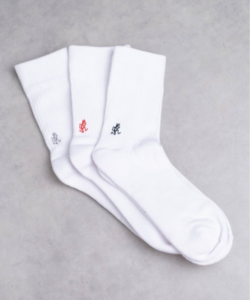 Gramicci（グラミチ）の「【RES】【GRAMICCI】BASIC CREW SOCKS（ソックス/靴下・メンズ・ホワイト/その他/ブラック・25-27/23-25）」の2枚目の写真
