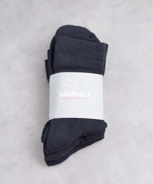 Gramicci（グラミチ）の「【RES】【GRAMICCI】BASIC CREW SOCKS（ソックス/靴下・メンズ・ホワイト/その他/ブラック・25-27/23-25）」の6枚目の写真