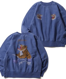 【HOUSTON/ヒューストン】 PIGMENT R/W SWEAT SHIRT (VIETNAM TIGER) / ピグメント リバース スウェット
