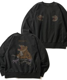 【HOUSTON/ヒューストン】 PIGMENT R/W SWEAT SHIRT (VIETNAM TIGER) / ピグメント リバース スウェット
