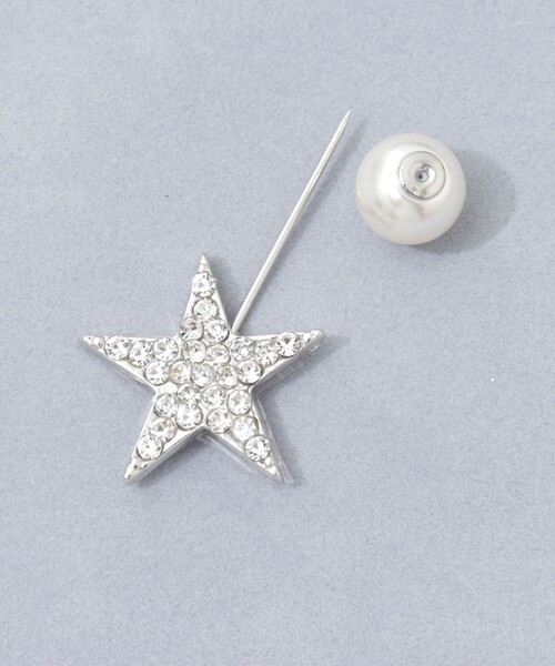 grace grace （グラスグラス）の「【grace grace/グラスグラス】スターパヴェプッシュピン（ブローチ/コサージュ・レディース・シルバー・FREE）」の4枚目の写真