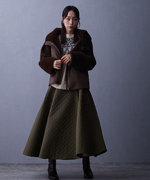 NICOLE white（ニコルホワイト）の「求心ジャガードニットプルオーバー（ニット/セーター・レディース・グレー/オフホワイト・FREE）」の22枚目の写真