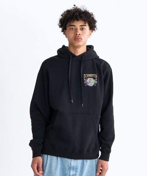 DC SHOES（ディーシーシューズ）の「ディーシーシューズ  25 ROCKSKULL PH アウトドアカジュアル スウェットパーカー（パーカー・メンズ・ブラック/グレー・M/L/LL）」の5枚目の写真