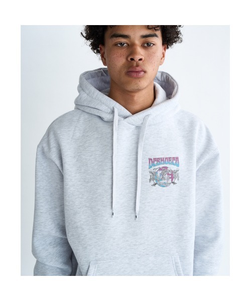 DC SHOES（ディーシーシューズ）の「ディーシーシューズ  25 ROCKSKULL PH アウトドアカジュアル スウェットパーカー（パーカー・メンズ・ブラック/グレー・M/L/LL）」の9枚目の写真