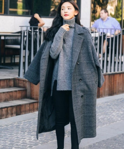 新品タグ付 デザインワークス ダブルブレスト ロング ジレ コート 日本製 38 ダブルブレストロングコート[品番：MKSW0060031]｜jouetie（ジュエティ