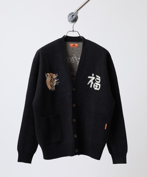 KRIFF MAYER（クリフメイヤー）の「KRIFF MAYER もちのびニットカーデ(虎)（カーディガン/ボレロ・メンズ・ブルー/カーキ/ブラック・XL/L/M）」の8枚目の写真