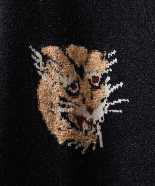 KRIFF MAYER（クリフメイヤー）の「KRIFF MAYER もちのびニットカーデ(虎)（カーディガン/ボレロ・メンズ・ブルー/カーキ/ブラック・XL/L/M）」の10枚目の写真