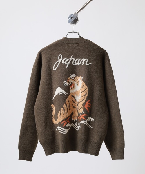 KRIFF MAYER（クリフメイヤー）の「KRIFF MAYER もちのびニットカーデ(虎)（カーディガン/ボレロ・メンズ・ブルー/カーキ/ブラック・XL/L/M）」の5枚目の写真