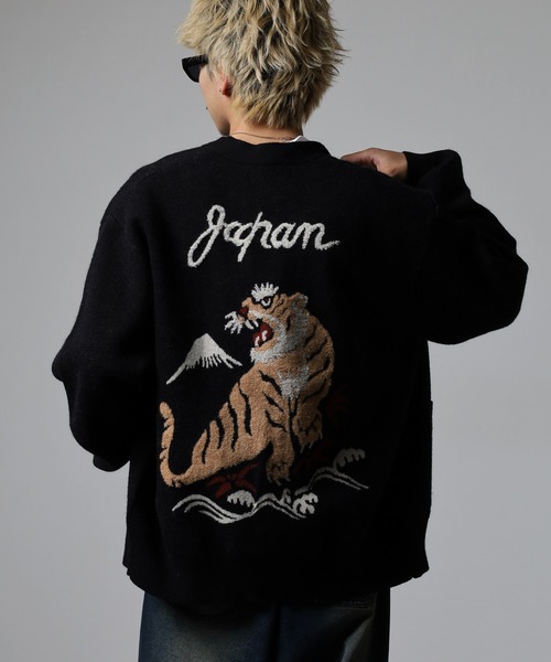 KRIFF MAYER（クリフメイヤー）の「KRIFF MAYER もちのびニットカーデ(虎)（カーディガン/ボレロ・メンズ・ブルー/カーキ/ブラック・XL/L/M）」の22枚目の写真