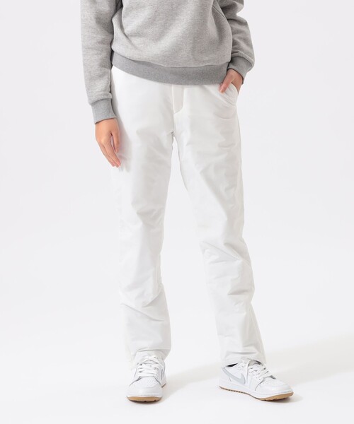 BEAMS GOLF(ビームスゴルフ)の「ORANGE LABEL / レオフィール(R)中綿 裾ジップ パンツ(その他パンツ・レディース・ホワイト/ブラック・MEDIUM/LARGE/SMALL)」の1枚目の写真