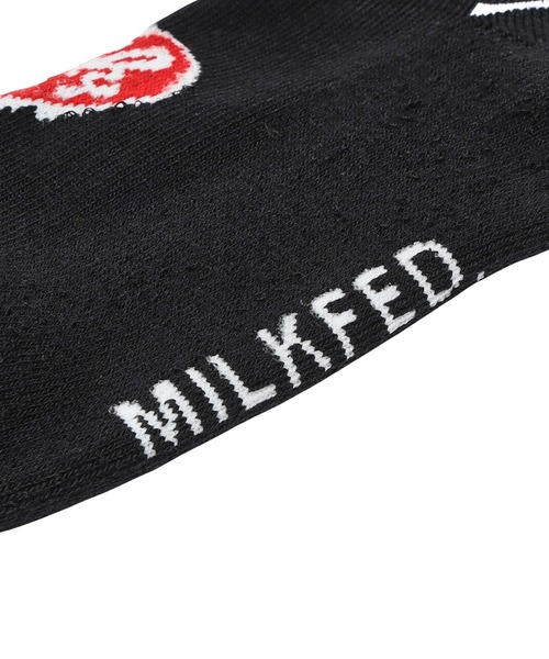 MILKFED.（ミルクフェド）の「MELTY HEART FOLDED SOCKS（ソックス/靴下・レディース・ブラック/ホワイト/ライトピンク・ONE SIZE）」の11枚目の写真