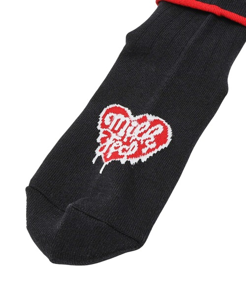 MILKFED.（ミルクフェド）の「MELTY HEART FOLDED SOCKS（ソックス/靴下・レディース・ブラック/ホワイト/ライトピンク・ONE SIZE）」の12枚目の写真