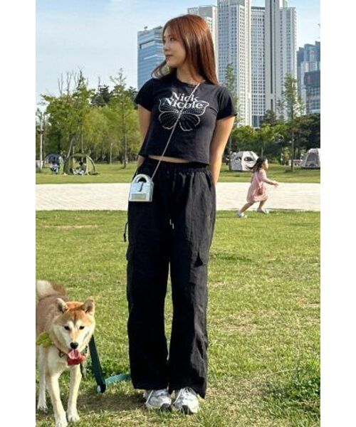 NICK&NICOLE(ニックアンドニコール)の「BUTTERFLY SIGNATURE CROP TOP_BLACK SILVER(Tシャツ/カットソー・レディース・その他・FREE)」の10枚目の写真