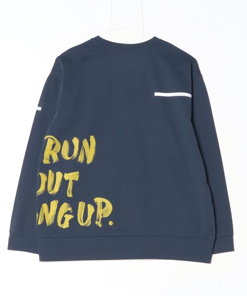 TIGORA(ティゴラ)の「ティゴラ TIGORA ランニング メッセージロゴ長袖Tシャツ(Tシャツ/カットソー・メンズ・ブラック/グレー/ネイビー・S/M/L/LL)」の4枚目の写真