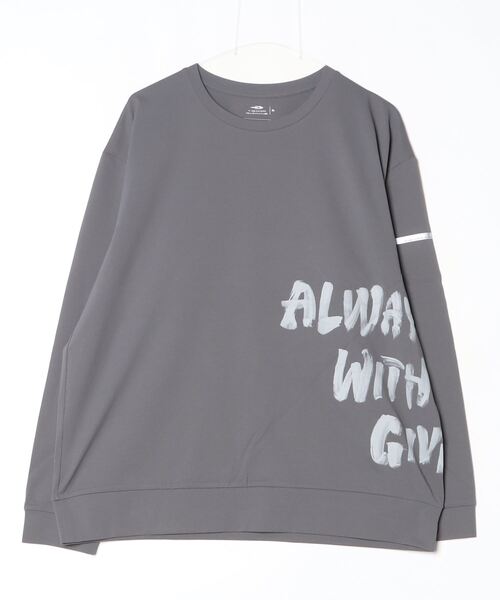 TIGORA(ティゴラ)の「ティゴラ TIGORA ランニング メッセージロゴ長袖Tシャツ(Tシャツ/カットソー・メンズ・ブラック/グレー/ネイビー・S/M/L/LL)」の13枚目の写真